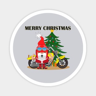 Biker Santa Magnet